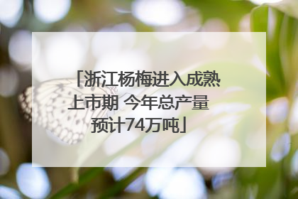 浙江杨梅进入成熟上市期 今年总产量预计74万吨