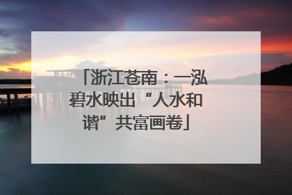 浙江苍南：一泓碧水映出“人水和谐”共富画卷