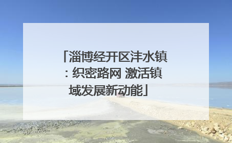 淄博经开区沣水镇：织密路网 激活镇域发展新动能