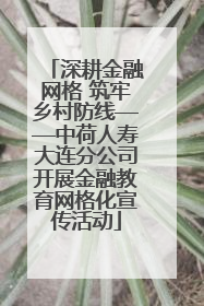深耕金融网格 筑牢乡村防线——中荷人寿大连分公司开展金融教育网格化宣传活动