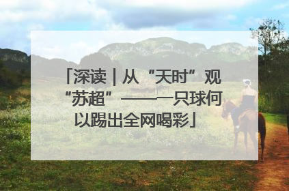 深读｜从“天时”观“苏超”——一只球何以踢出全网喝彩