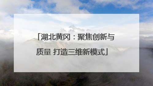 湖北黄冈：聚焦创新与质量 打造三维新模式