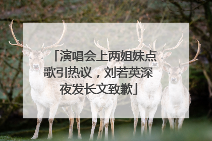 演唱会上两姐妹点歌引热议，刘若英深夜发长文致歉