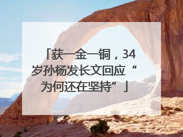 获一金一铜，34岁孙杨发长文回应“为何还在坚持”