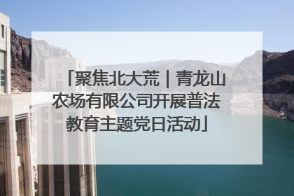 聚焦北大荒｜青龙山农场有限公司开展普法教育主题党日活动