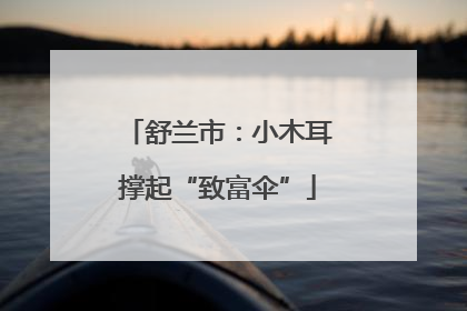 舒兰市：小木耳撑起“致富伞”