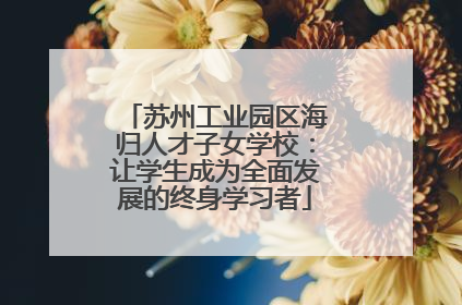 苏州工业园区海归人才子女学校：让学生成为全面发展的终身学习者