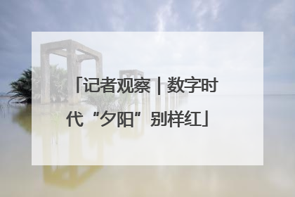 记者观察｜数字时代“夕阳”别样红