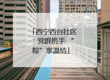 西宁西台社区：党群携手 “粽”享温情