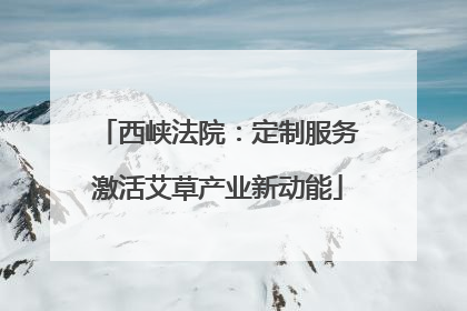 西峡法院：定制服务激活艾草产业新动能