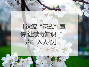 这波“花式”宣传 让禁毒知识“声”入人心
