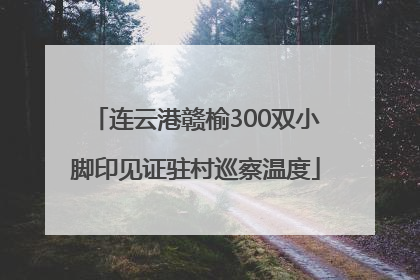 连云港赣榆300双小脚印见证驻村巡察温度