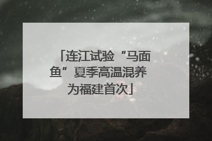 连江试验“马面鱼”夏季高温混养 为福建首次