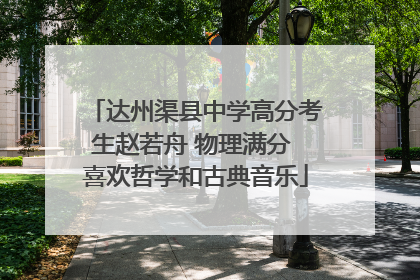 达州渠县中学高分考生赵若舟 物理满分 喜欢哲学和古典音乐