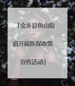 金乡县鱼山街道开展医保政策宣传活动