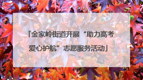 金家岭街道开展“助力高考 爱心护航”志愿服务活动