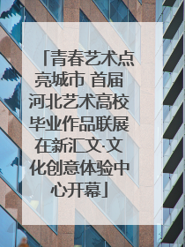 青春艺术点亮城市 首届河北艺术高校毕业作品联展在新汇文·文化创意体验中心开幕