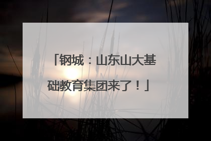 钢城：山东山大基础教育集团来了！