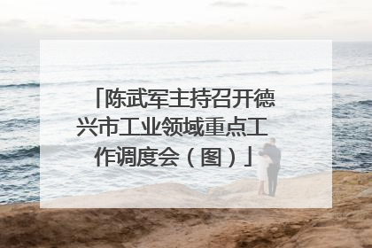 陈武军主持召开德兴市工业领域重点工作调度会（图）