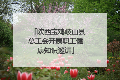 陕西宝鸡岐山县总工会开展职工健康知识巡讲