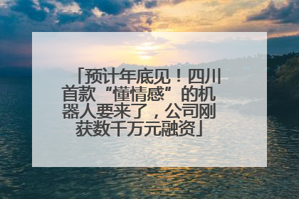 预计年底见！四川首款“懂情感”的机器人要来了，公司刚获数千万元融资