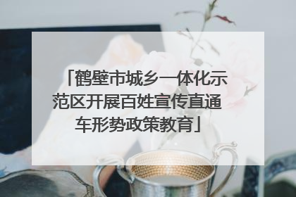 鹤壁市城乡一体化示范区开展百姓宣传直通车形势政策教育
