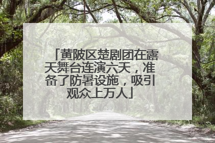 黄陂区楚剧团在露天舞台连演六天，准备了防暑设施，吸引观众上万人
