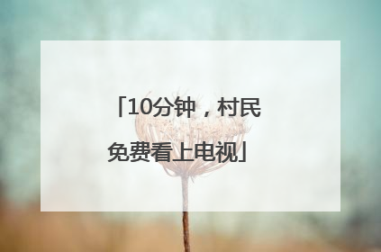 10分钟，村民免费看上电视