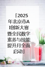 2025年北京市AI创新大赛暨全民数字素养与技能提升月全面启动