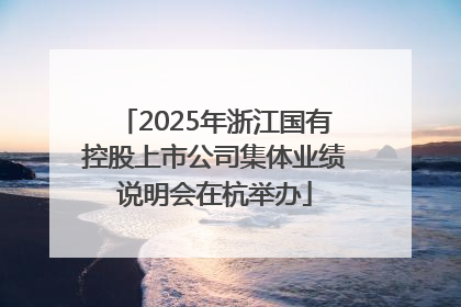 2025年浙江国有控股上市公司集体业绩说明会在杭举办