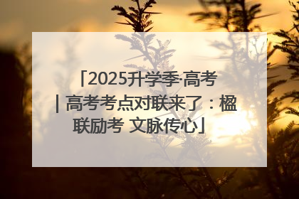 2025升学季·高考｜高考考点对联来了：楹联励考 文脉传心