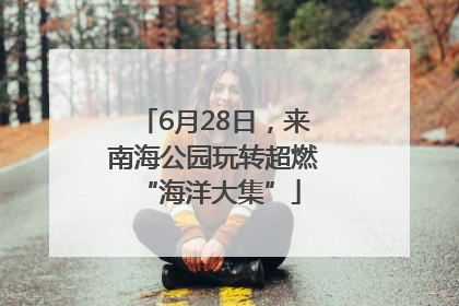 6月28日，来南海公园玩转超燃 “海洋大集”