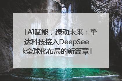 AI赋能，绿动未来：挚达科技接入DeepSeek全球化布局的新篇章