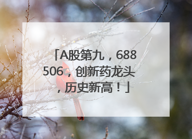 A股第九，688506，创新药龙头，历史新高！