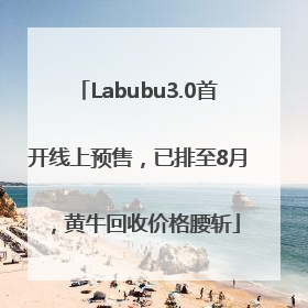 Labubu3.0首开线上预售，已排至8月，黄牛回收价格腰斩
